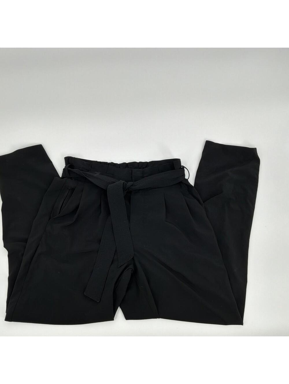 Athleta Black Athletic Pants Size 4 Paperbag Waist Belted